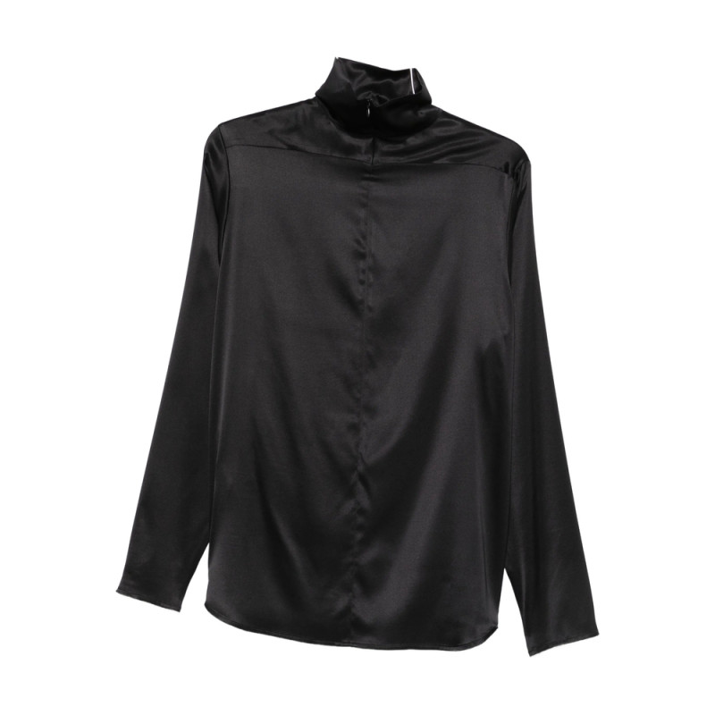 Covert High-neck Satin Top