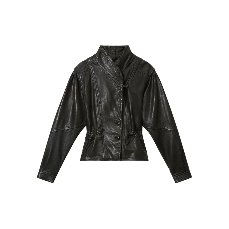Isabel Marant Tressy Buttoned Leather Jacket