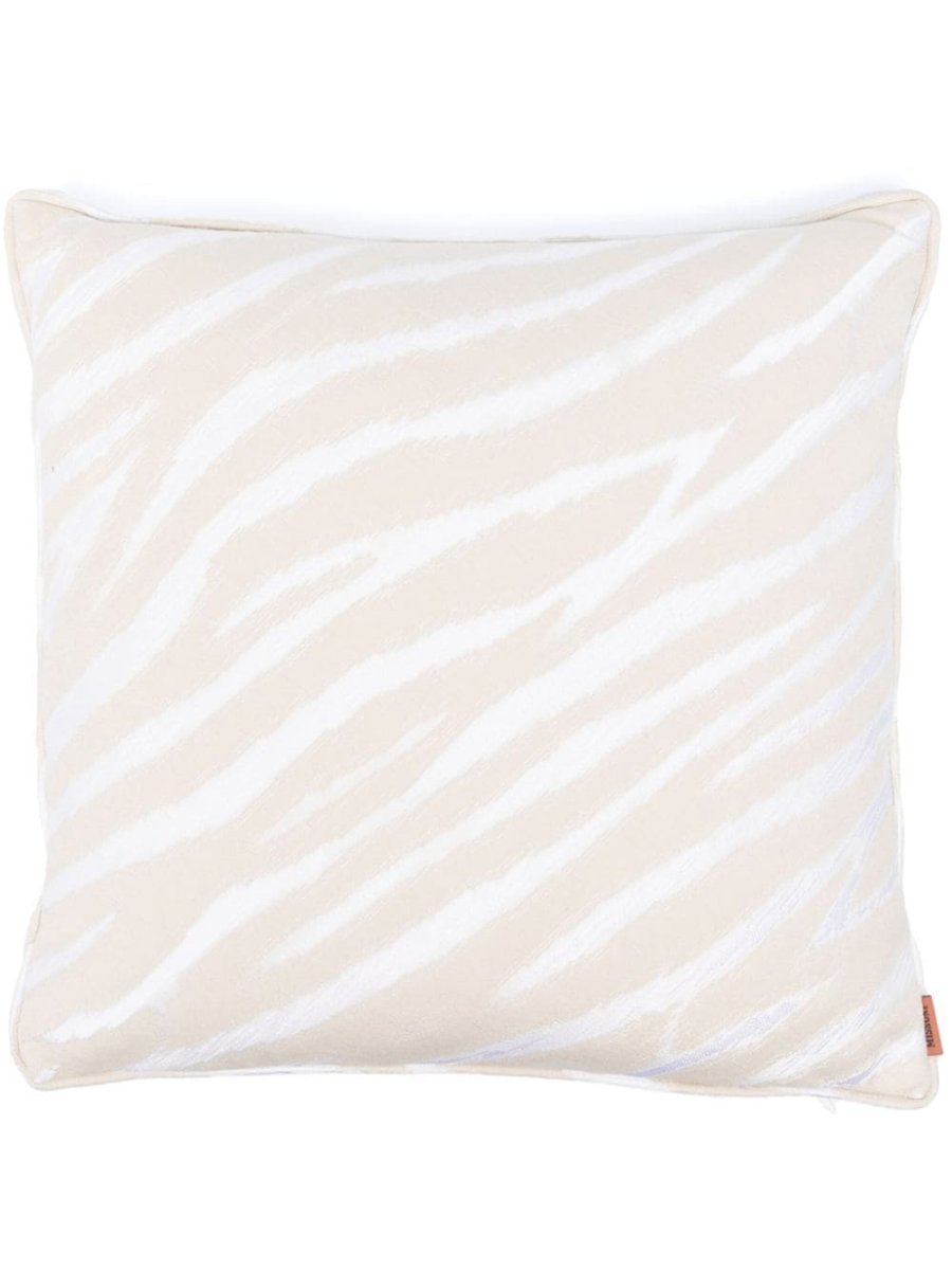abstract-print cotton pillow (40cm x 40cm)
