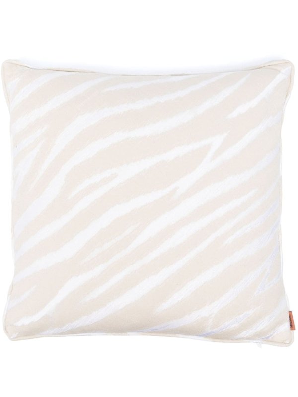 abstract-print cotton pillow (40cm x 40cm)
