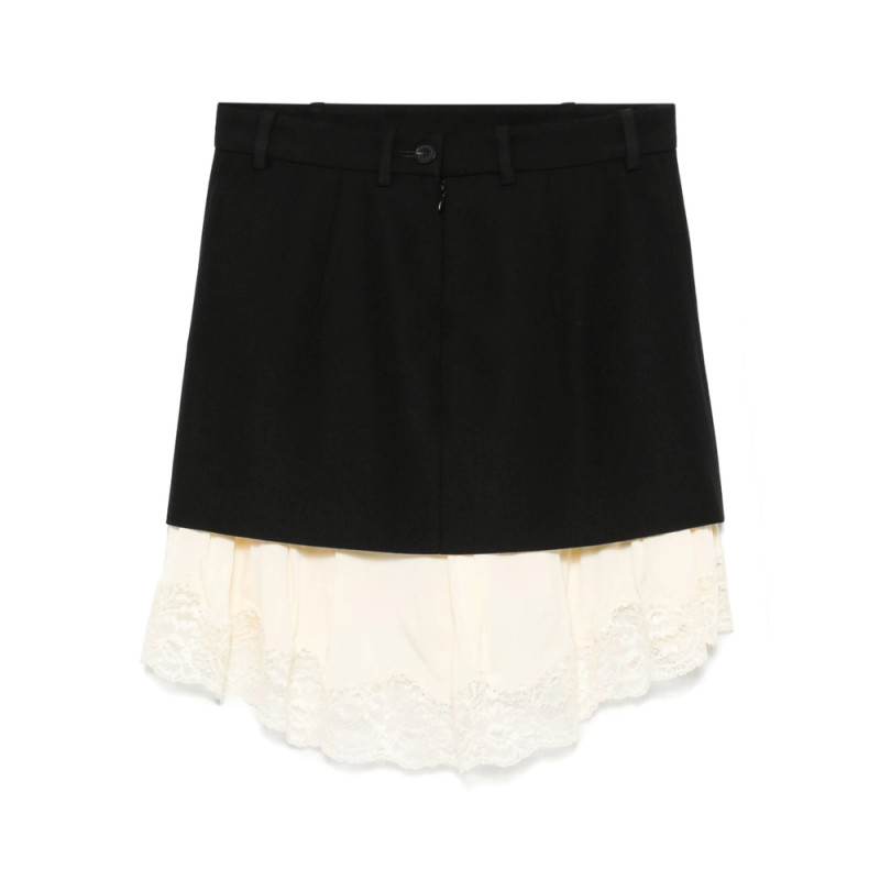 Balenciaga Lace-detail Mini Skirt