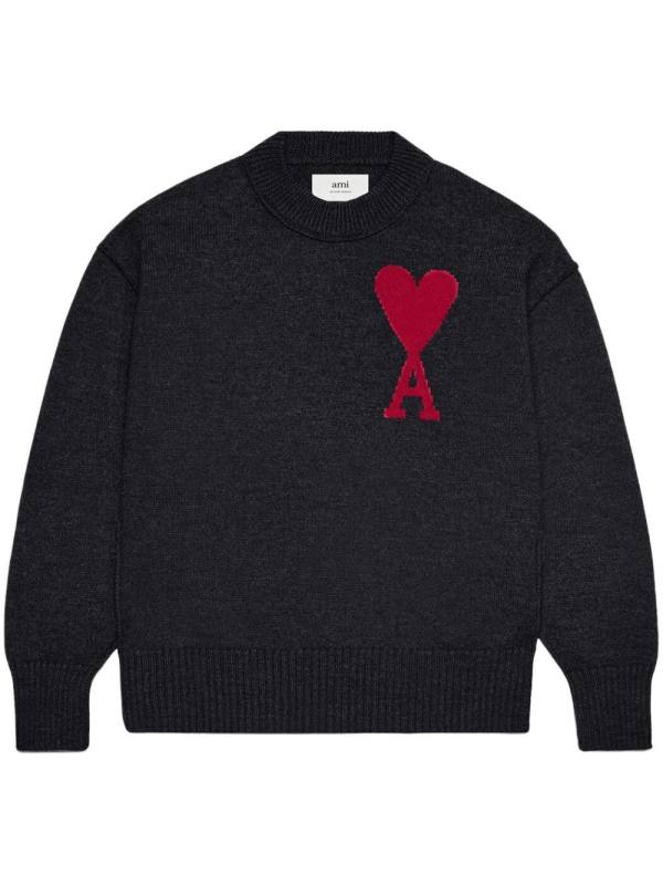 intarsia-knit wool jumper