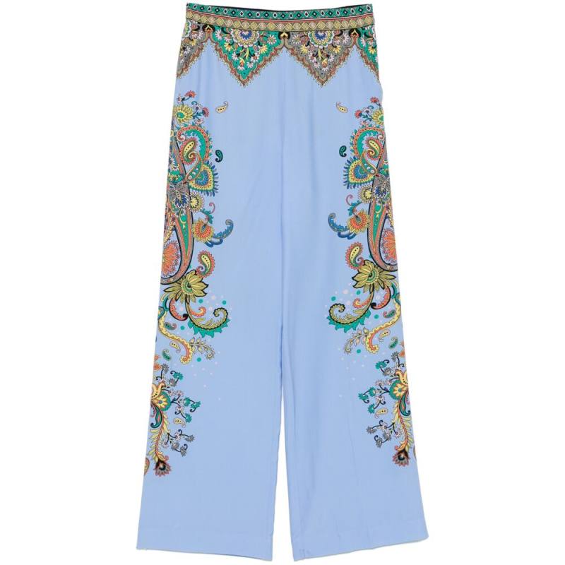 Etro Floral Silk Trousers