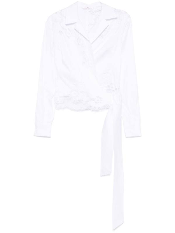 corded-lace shirt