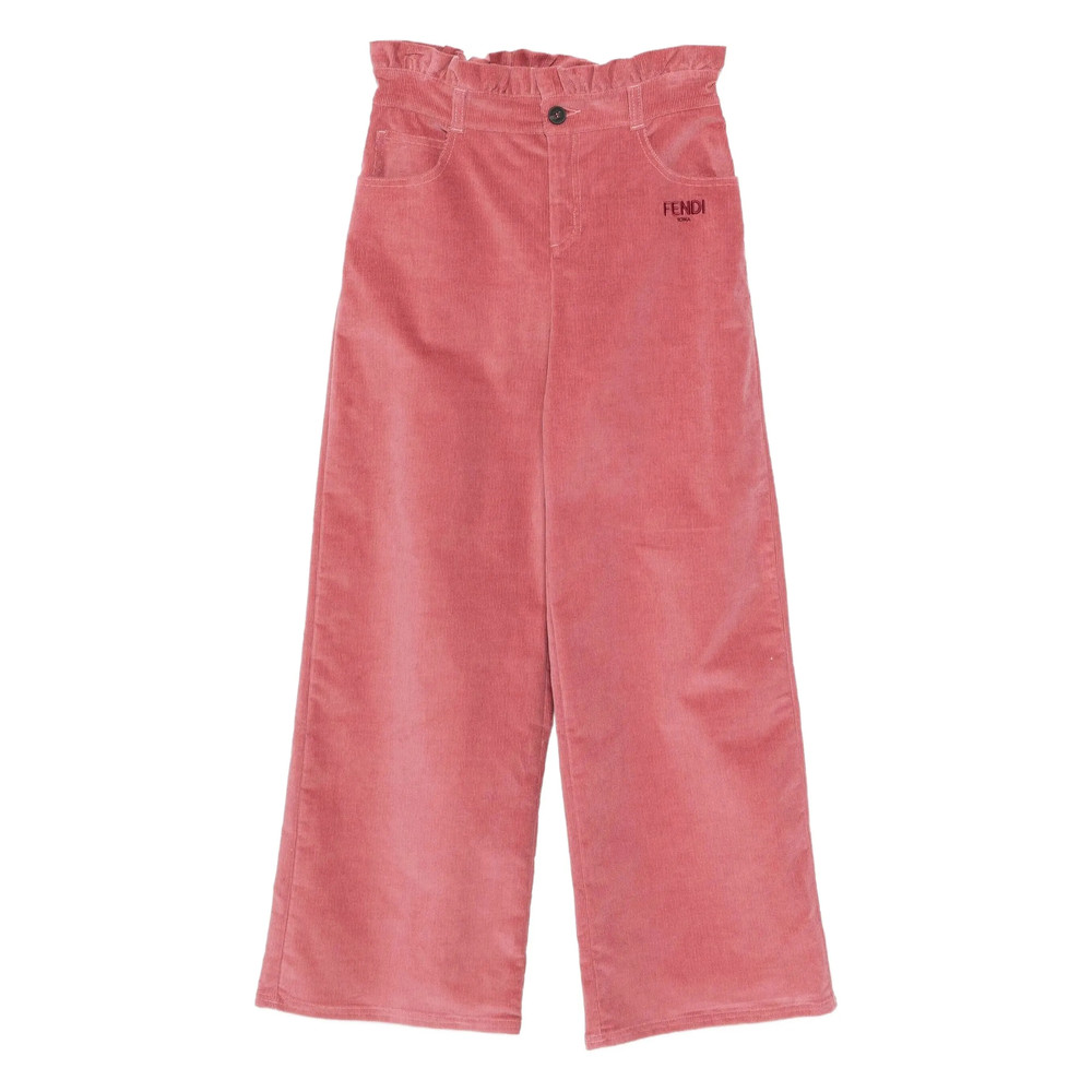 Fendi Ruffled Corduroy Trousers