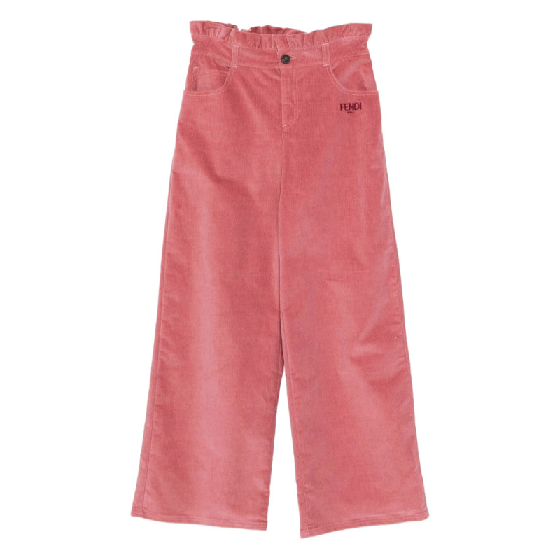 Fendi Ruffled Corduroy Trousers