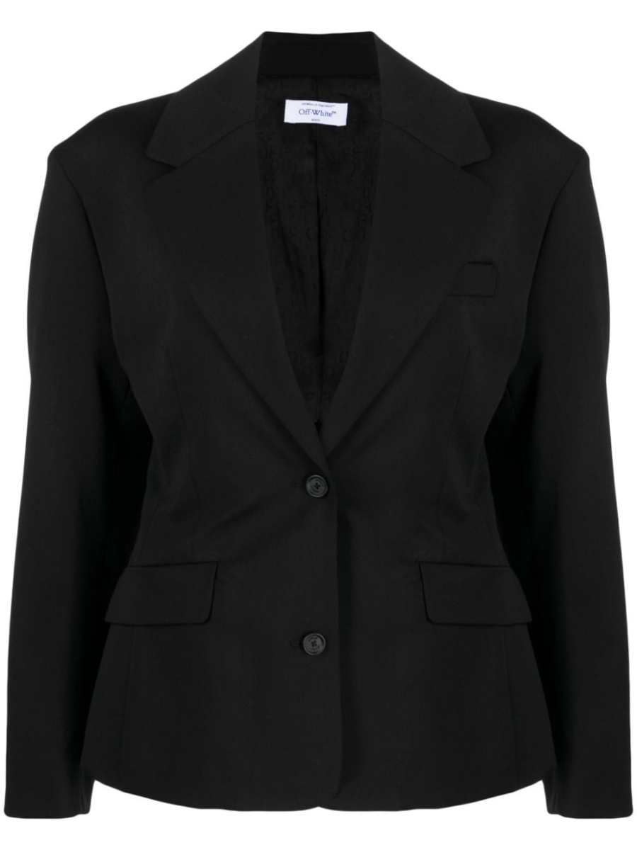 stretch-wool tailored blazer