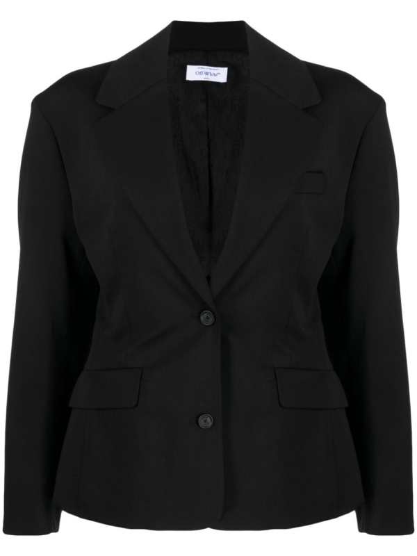 stretch-wool tailored blazer