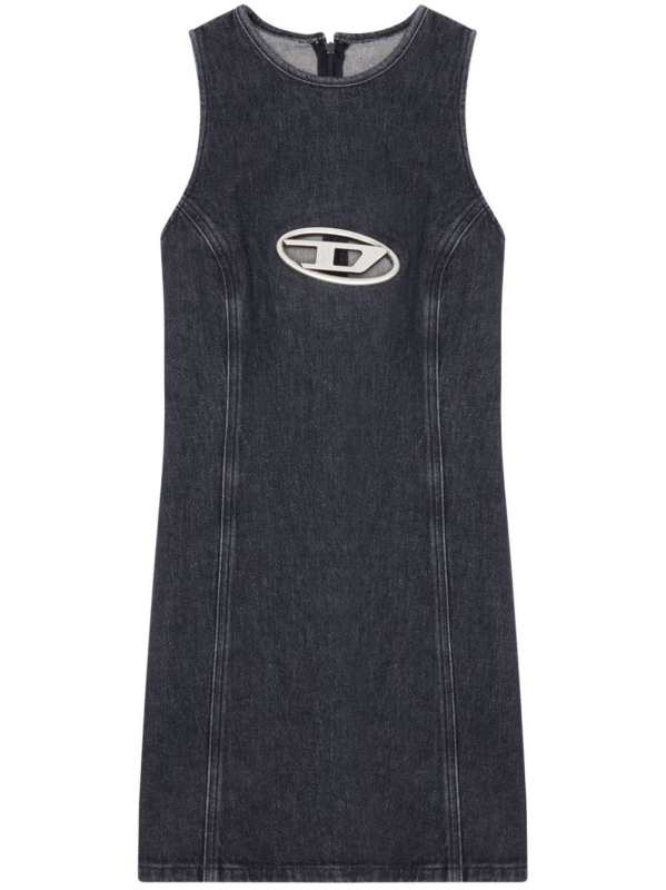 Oval D denim mini dress