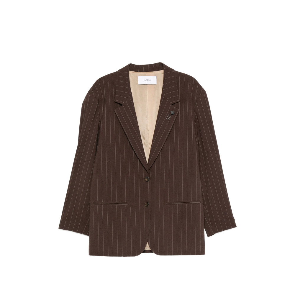 Lardini Pinstripe-pattern Single-breasted Wool Blazer