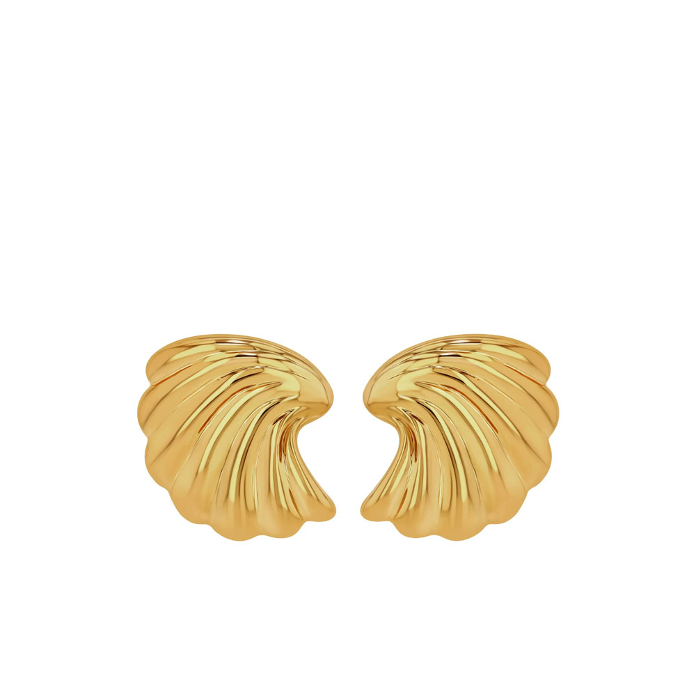 Anine Bing Curved Shell Earrings