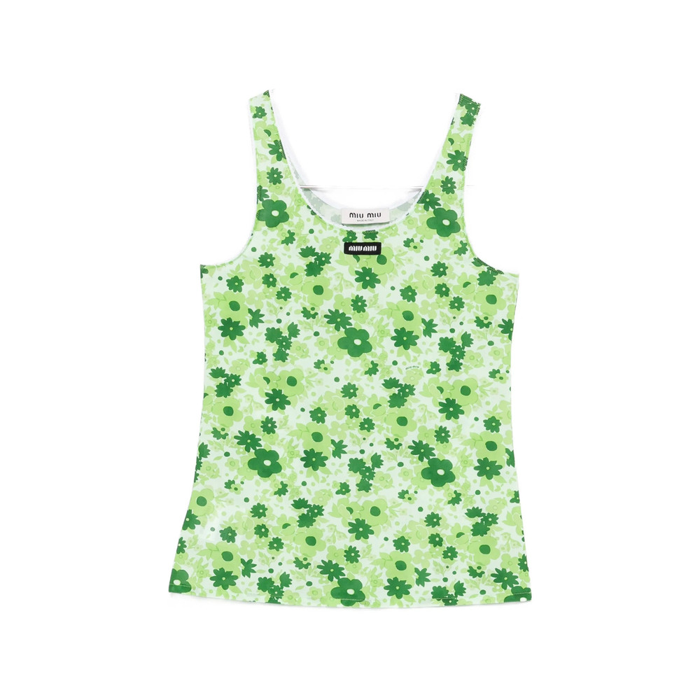 Miu Miu Floral-print Top