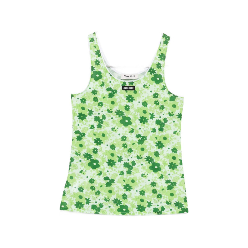 Miu Miu Floral-print Top