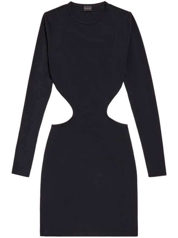 cut-out long-sleeved minidress