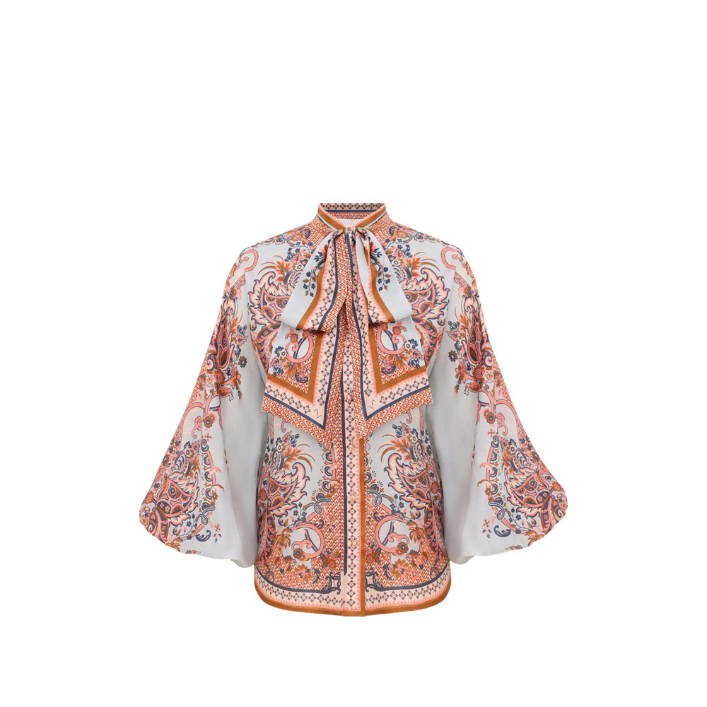 Zimmermann Aster Tie-neck Blouse