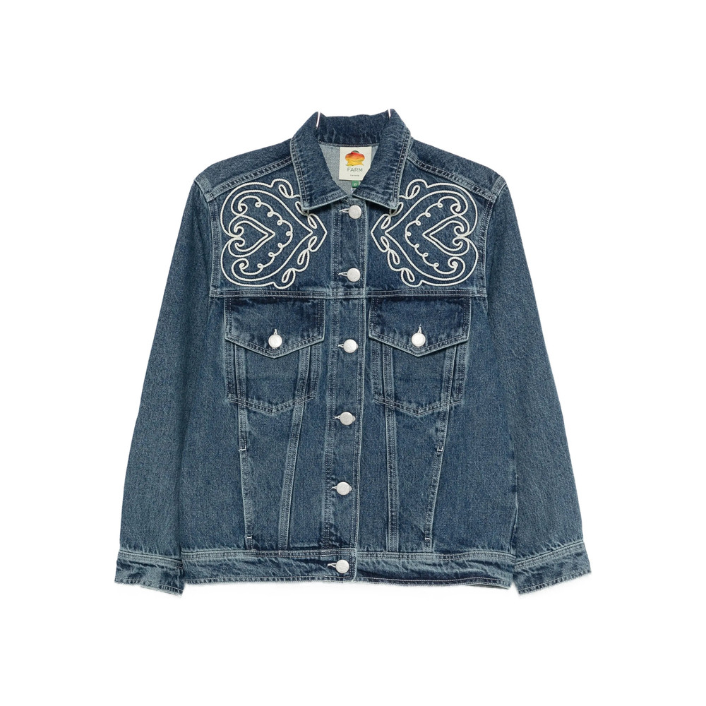 Farm Rio Embroidered Chest-pocket Jacket