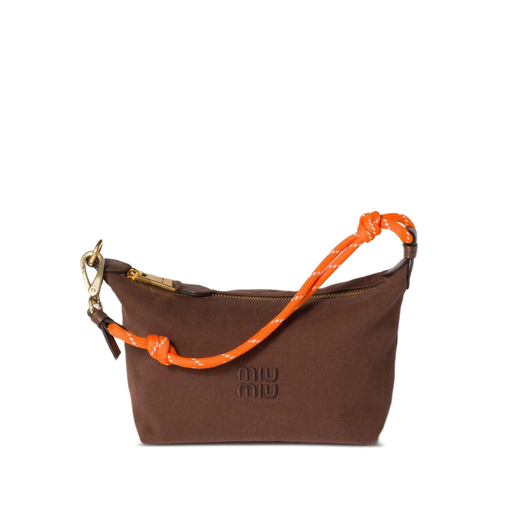 Miu Miu Gabardine Zip Shoulder Bag