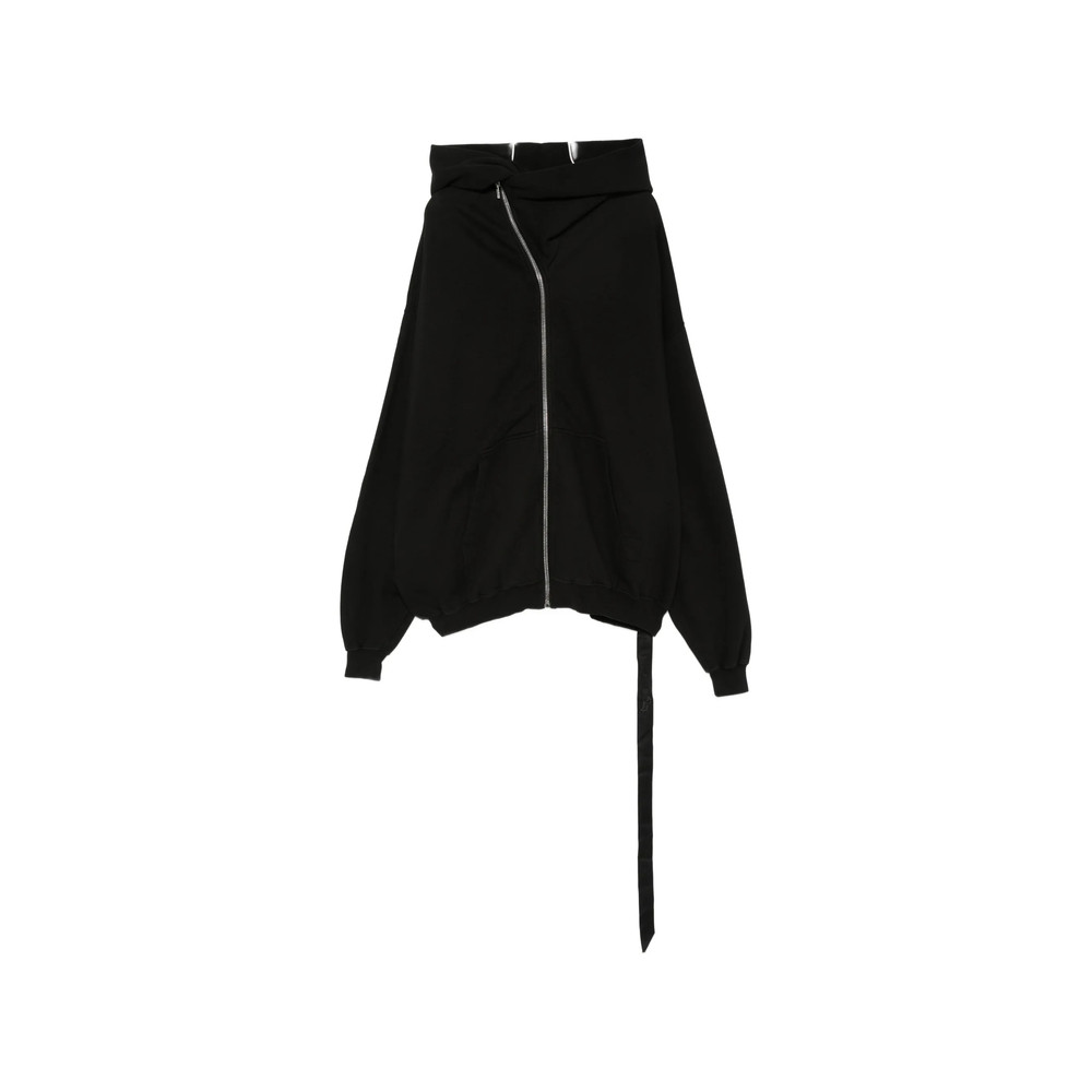 Rick Owens Drkshdw Mountain Hun Asymmetric Zip-up Hoodie