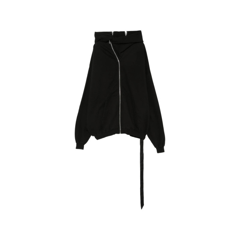 Rick Owens Drkshdw Mountain Hun Asymmetric Zip-up Hoodie