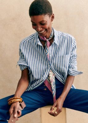 SEZANE Max Shirt Striped blue
