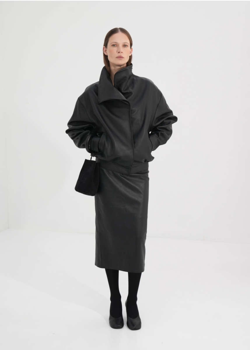 DIANA MILKANOVA Leather Skirt