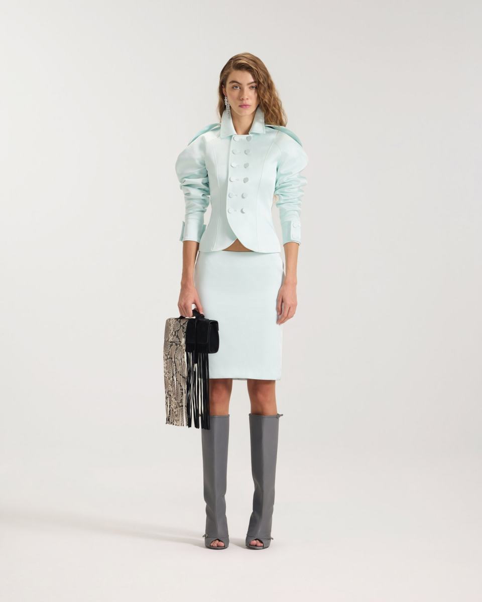 FANCi CLUB Tactile Pencil Midi Skirt