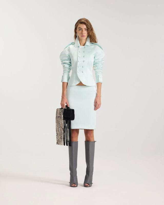 FANCi CLUB Tactile Pencil Midi Skirt