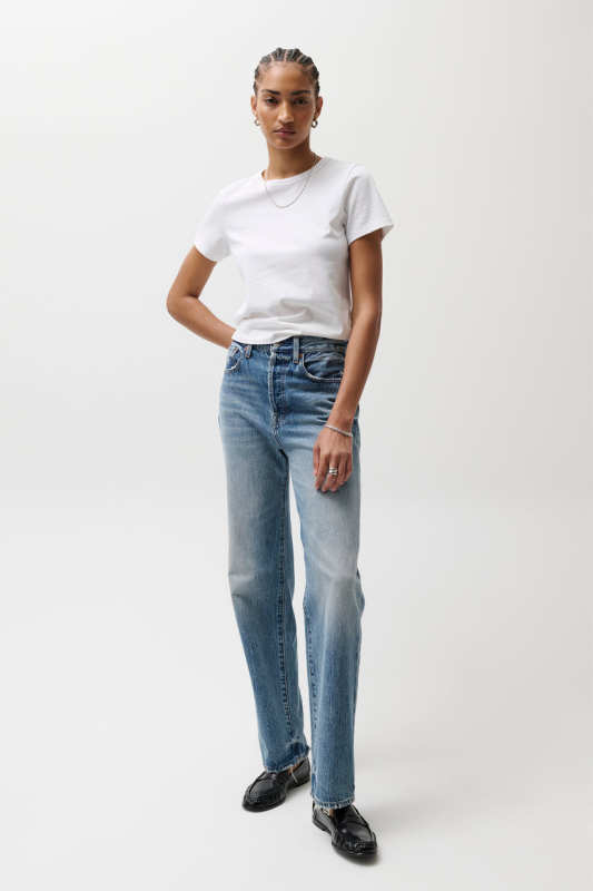 Pistola Denim Cassie Super High Rise Straight Jean - Serpentine Vintage