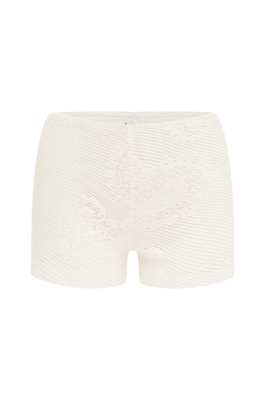 With Jean Dom Shorts | White Lace