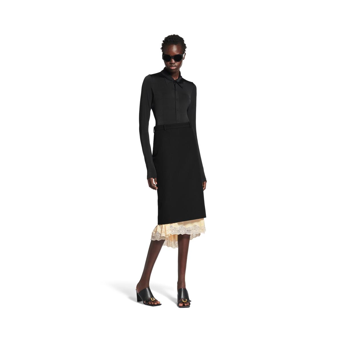 Balenciaga Lingerie Tailored Skirt in Black