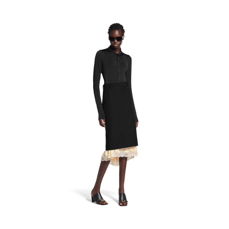 Balenciaga Lingerie Tailored Skirt in Black