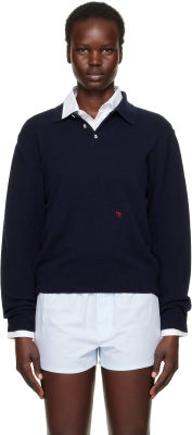 HOMMEGIRLS Navy Wool Polo