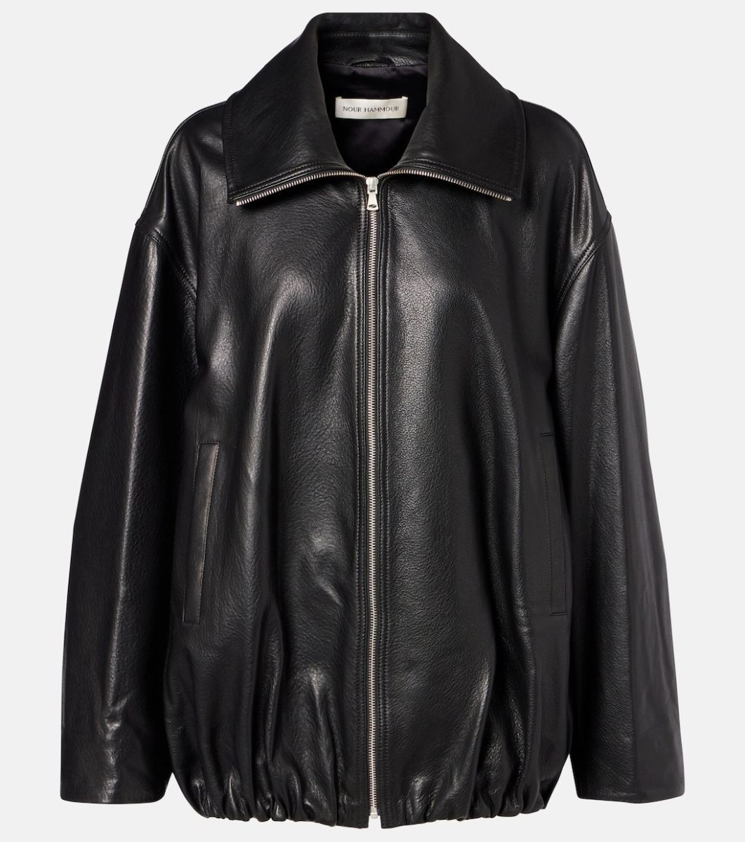 NOUR HAMMOUR Elisse leather jacket