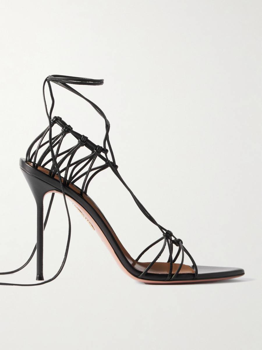 Aquazzura + Alex Rivière 105 cutout leather sandals
