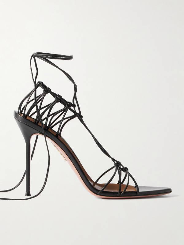 Aquazzura + Alex Rivière 105 cutout leather sandals