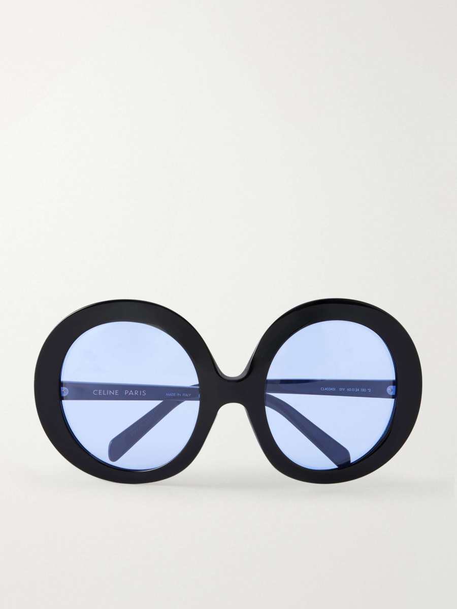 CELINE Round-frame acetate sunglasses