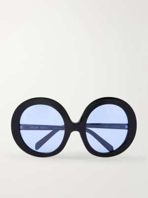 CELINE Round-frame acetate sunglasses