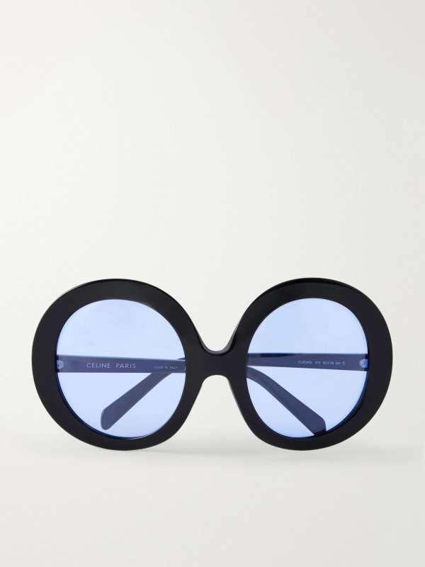 CELINE Round-frame acetate sunglasses