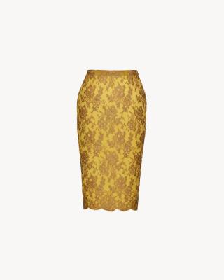 Saint Laurent lace midi skirt