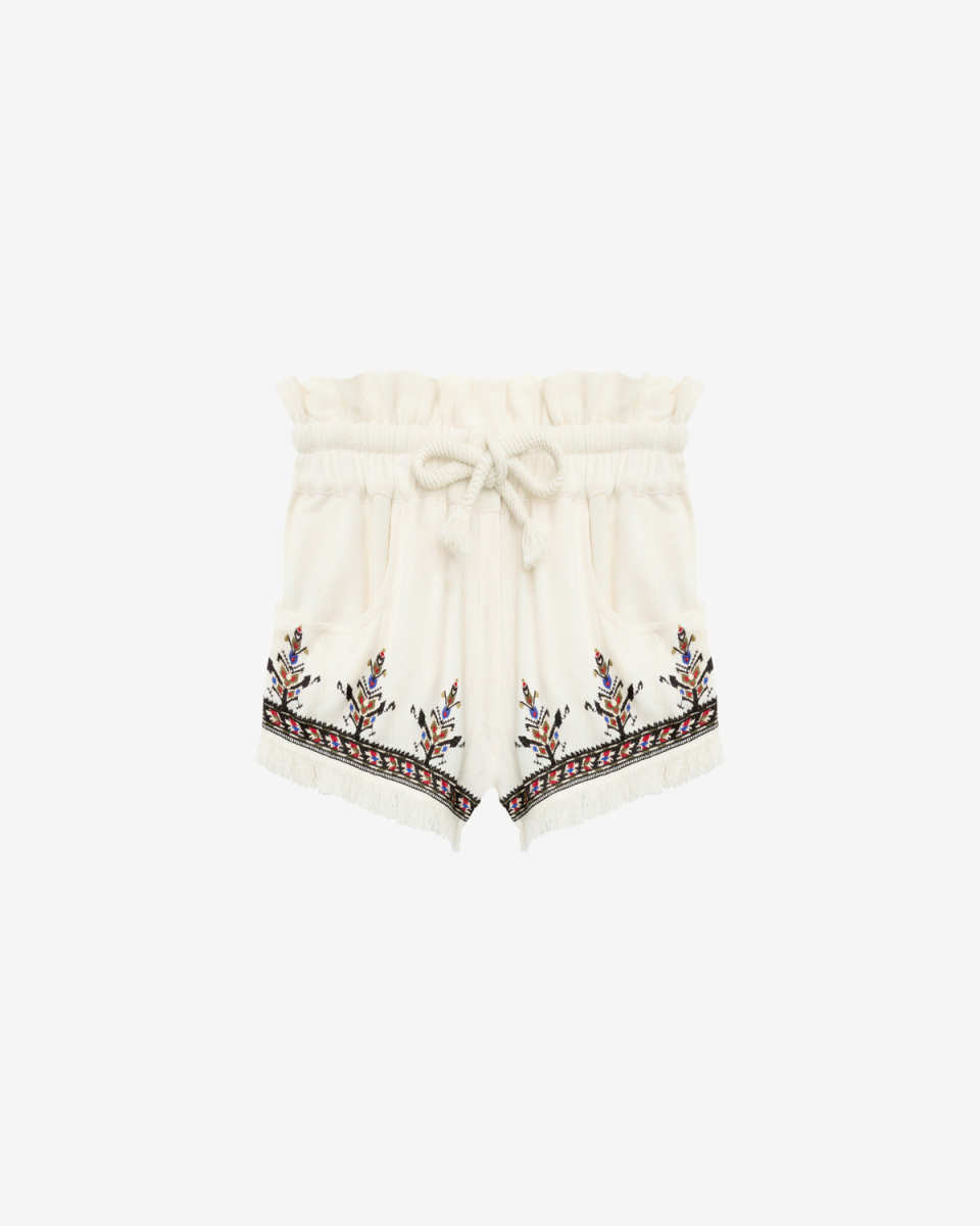 Isabel Marant Kriss embroidered gauze shorts