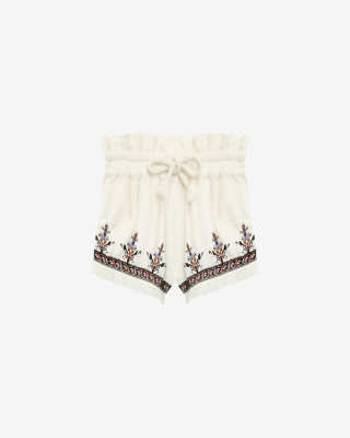 Isabel Marant Kriss embroidered gauze shorts