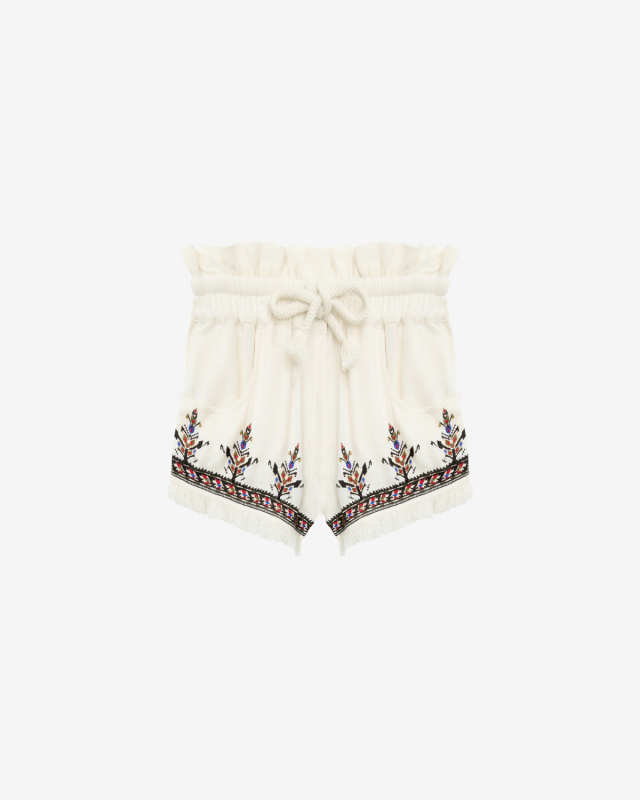 Isabel Marant Kriss embroidered gauze shorts