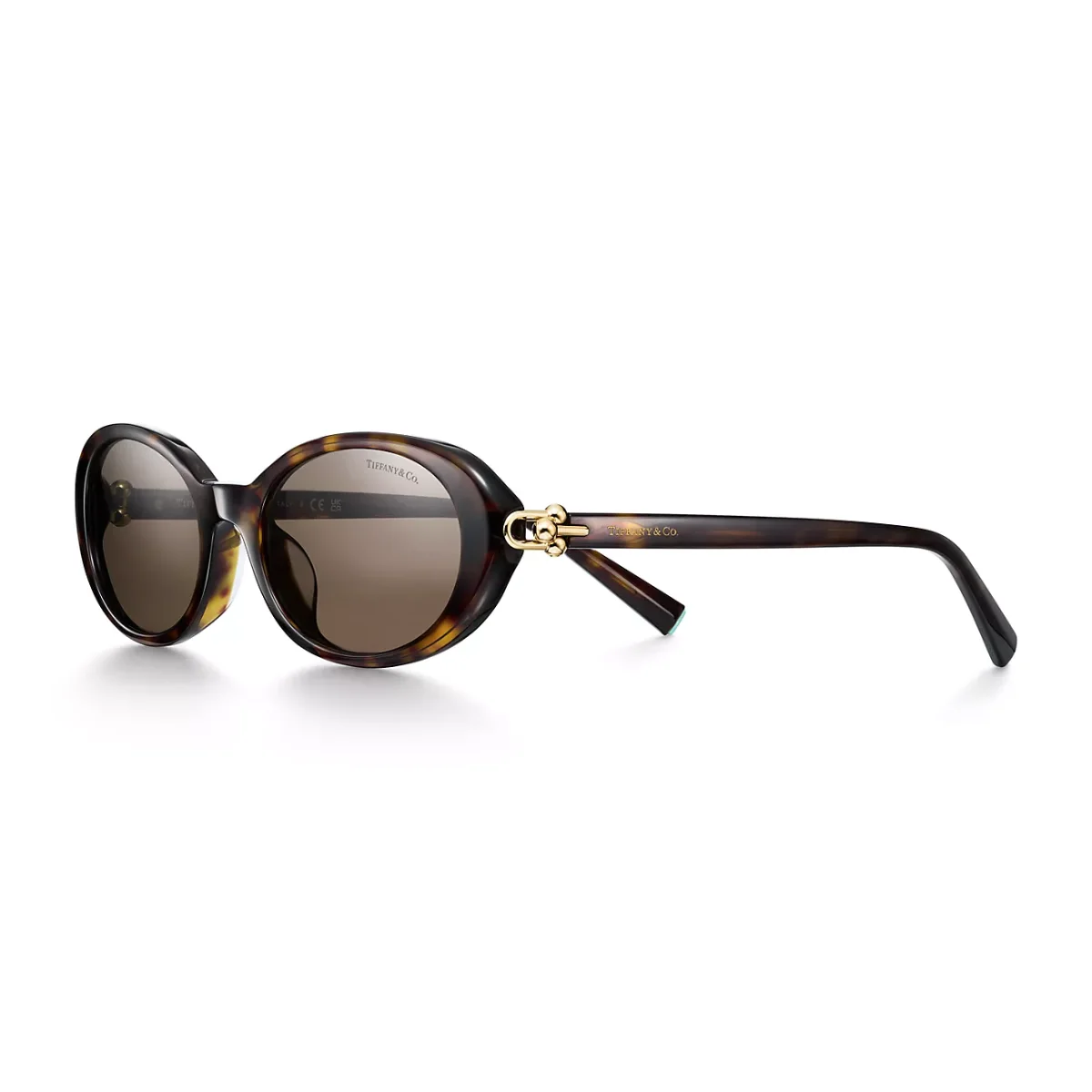 TIFFANY & CO Sunglasses in Tortoise Acetate with Light Brown Lenses