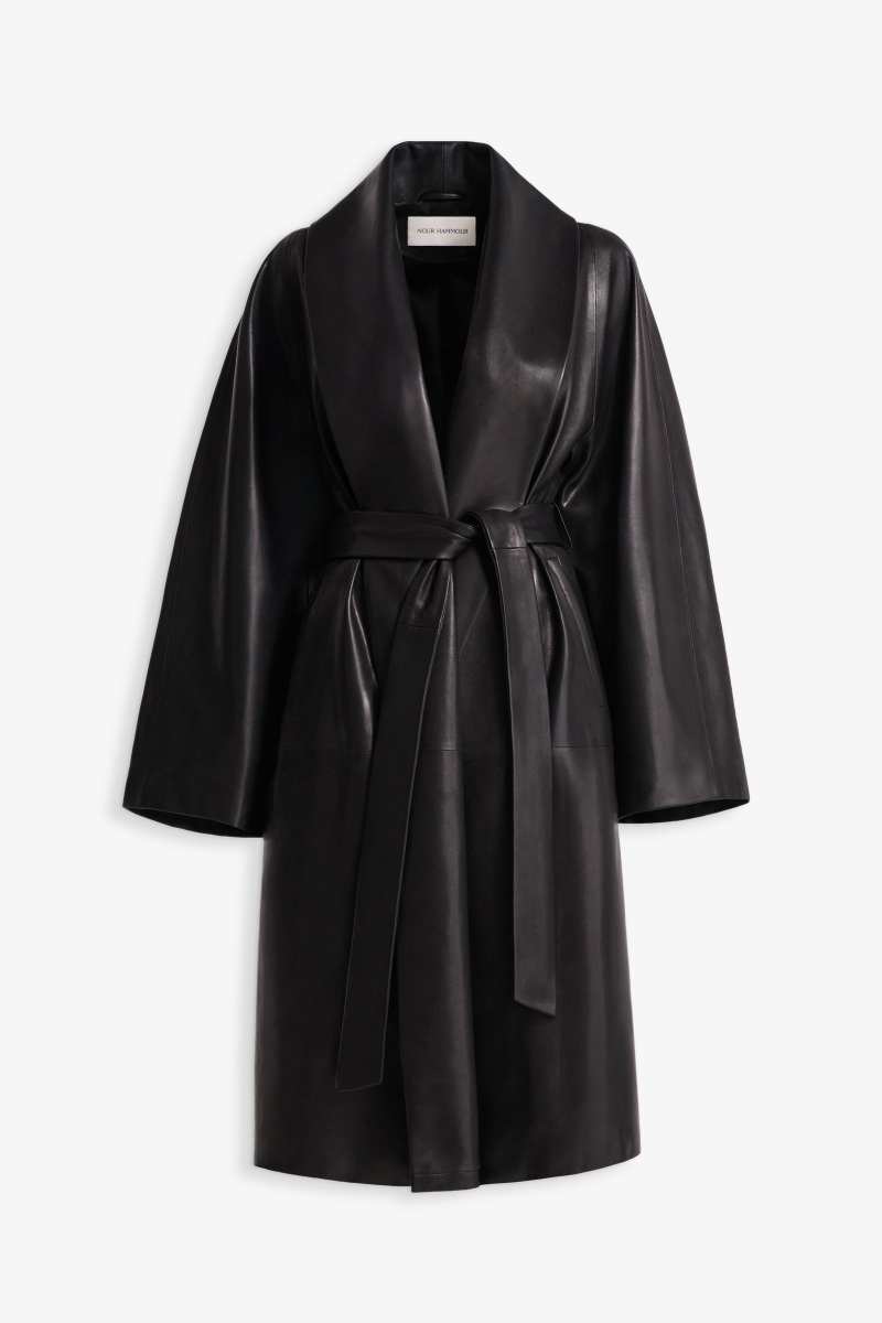 NOUR HAMMOUR Sylvie Shawl Collar Robe Coat