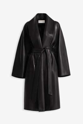 NOUR HAMMOUR Sylvie Shawl Collar Robe Coat
