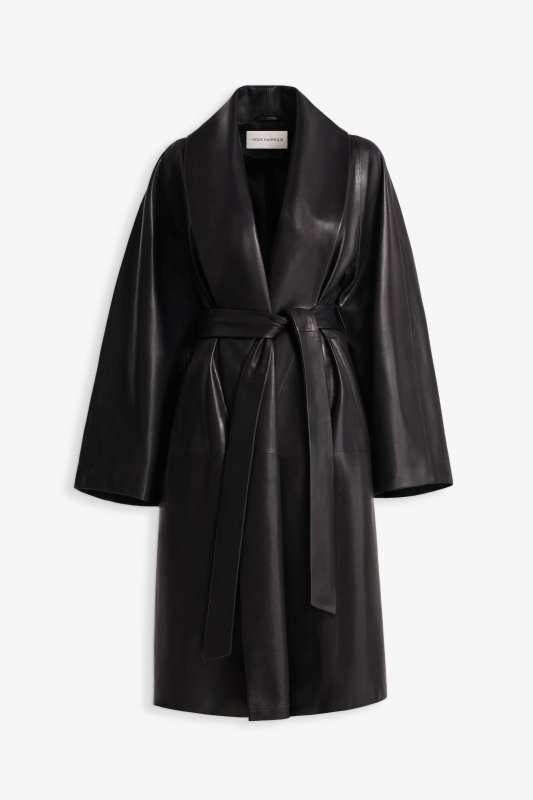 NOUR HAMMOUR Sylvie Shawl Collar Robe Coat