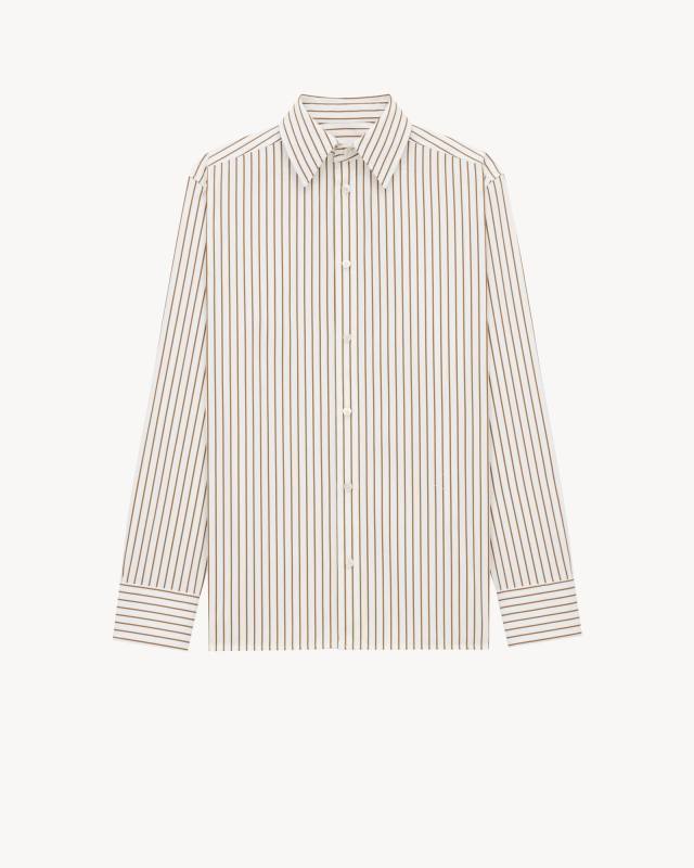 Saint Laurent CASSANDRE shirt in striped cotton poplin