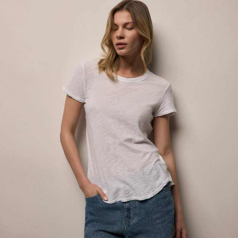 James Perse Sheer Slub Crew Neck Tee