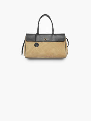 CHANEL Suede Calfskin Shopping Bag