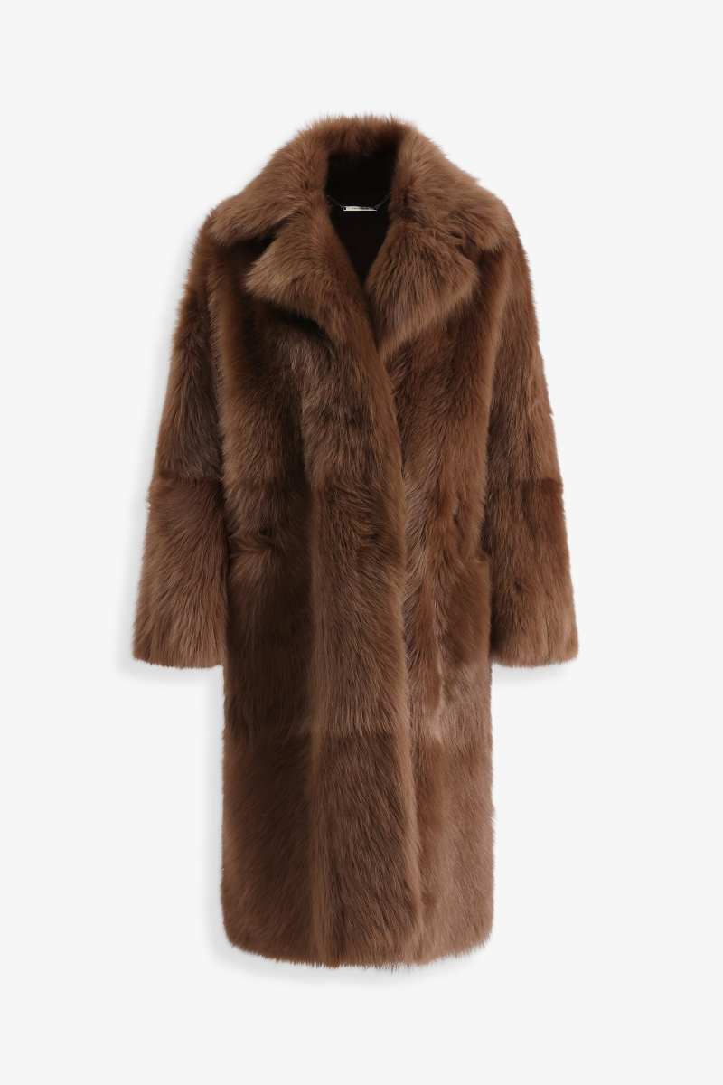 NOUR HAMMOUR Evita Plush Shearling Coat